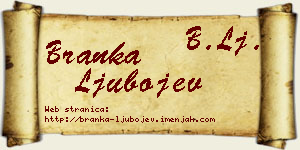 Branka Ljubojev vizit kartica